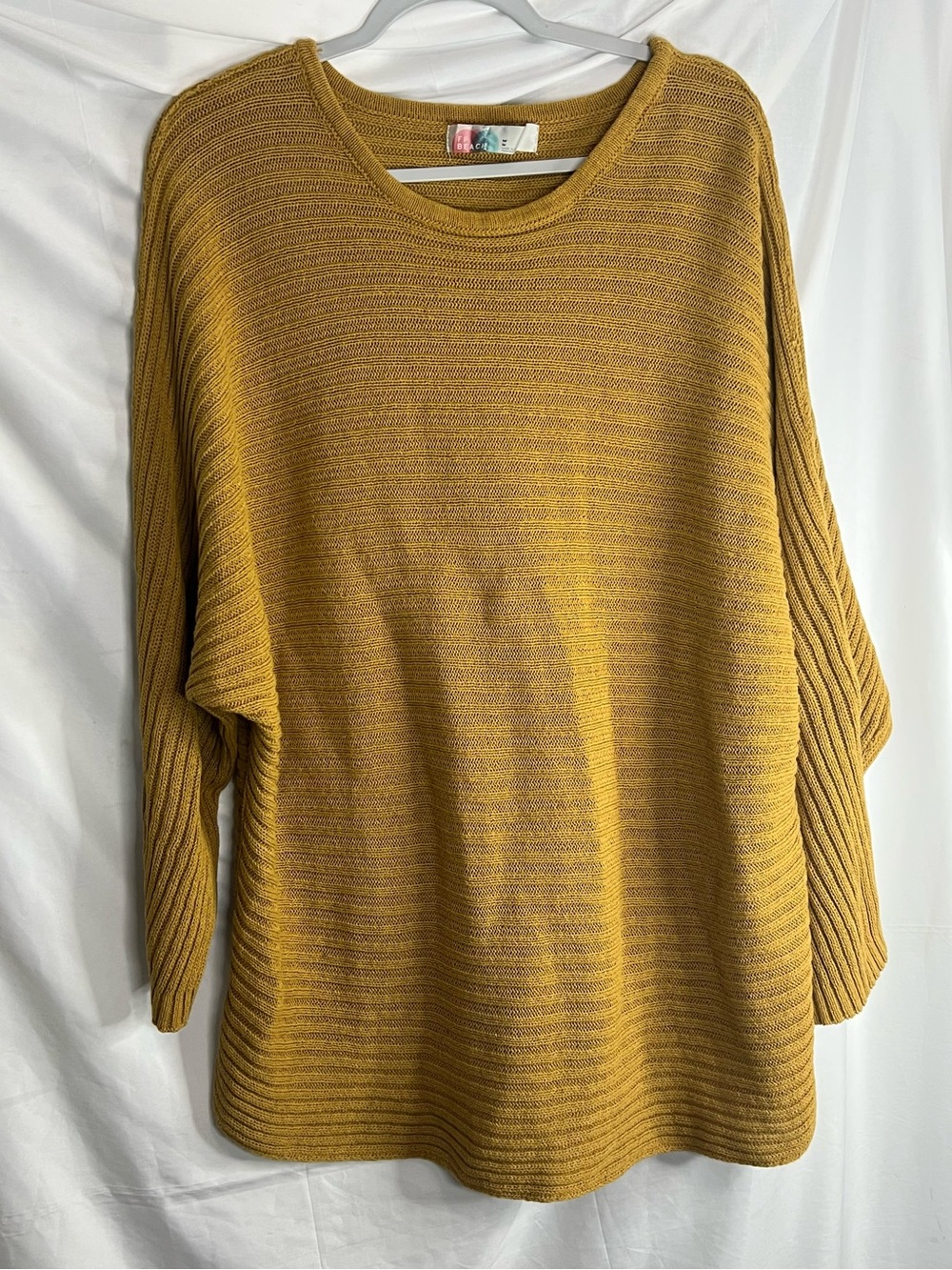 Free People Mustard Ribbed Long Sleeve Top
